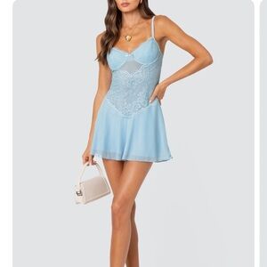 Edikted Cosmic Lacey Cupped Mini Dress